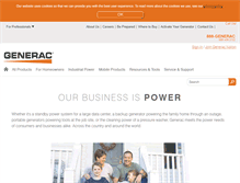 Tablet Screenshot of answers.generac.com